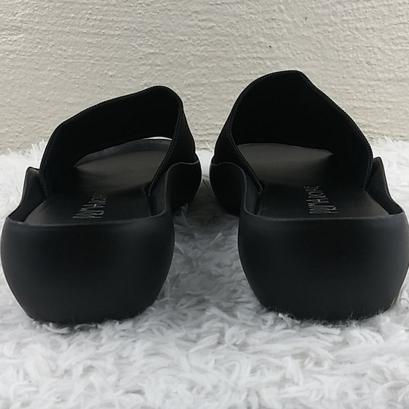 Prima Royale Penelope Black Round Toe Wide Elastic Strap Platform Mule Shoe - Picture 6 of 12